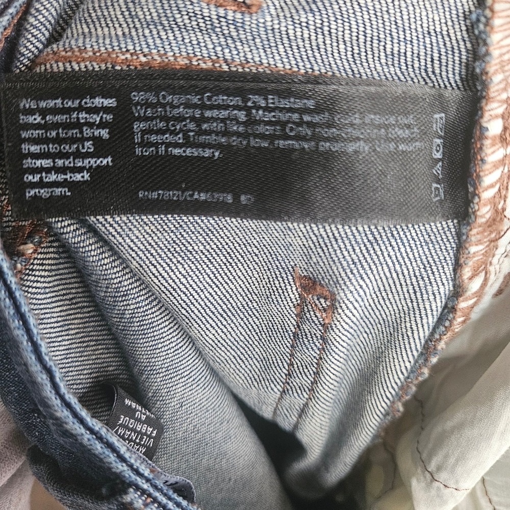Eileen Fisher High Rise Jeans Organic Cotton Med Wash Straight Leg 12 Fall 2020 - Picture 9 of 10